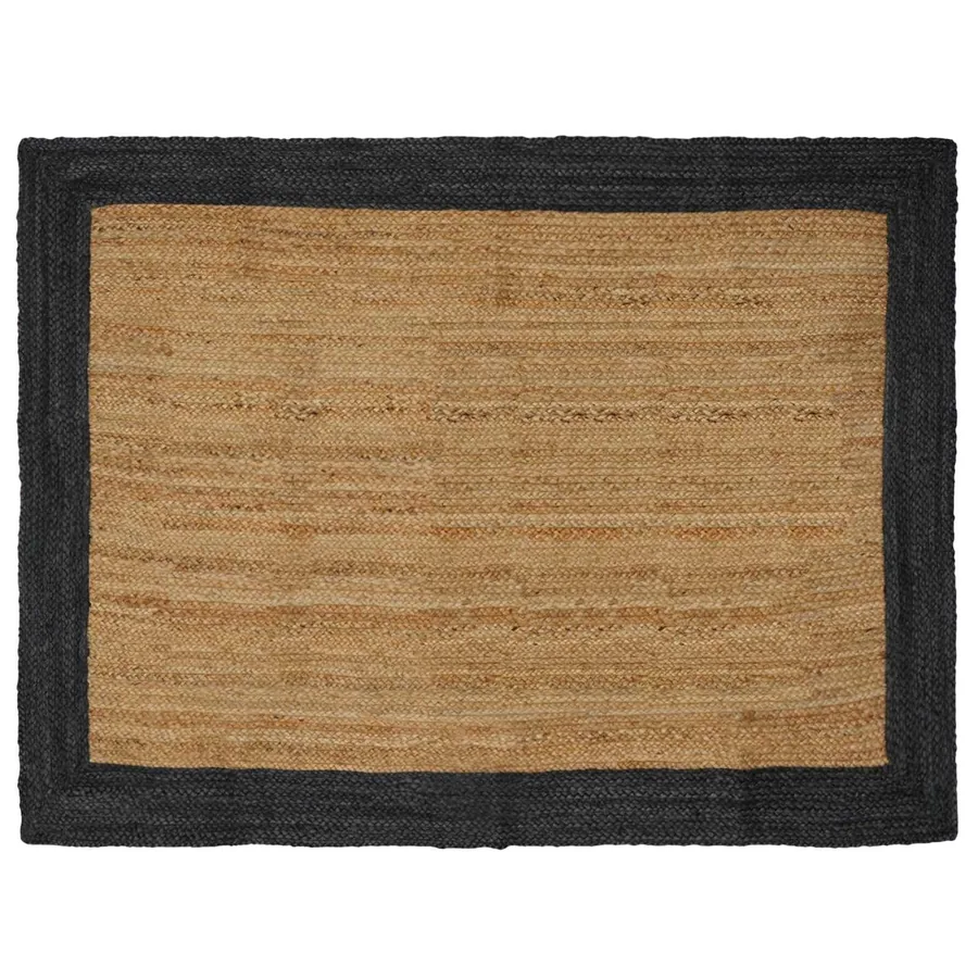 Tapis de surface Gris foncé 120 x 170 cm Jute