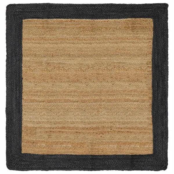 Tapis de surface Gris foncé 160 x 160 cm Jute