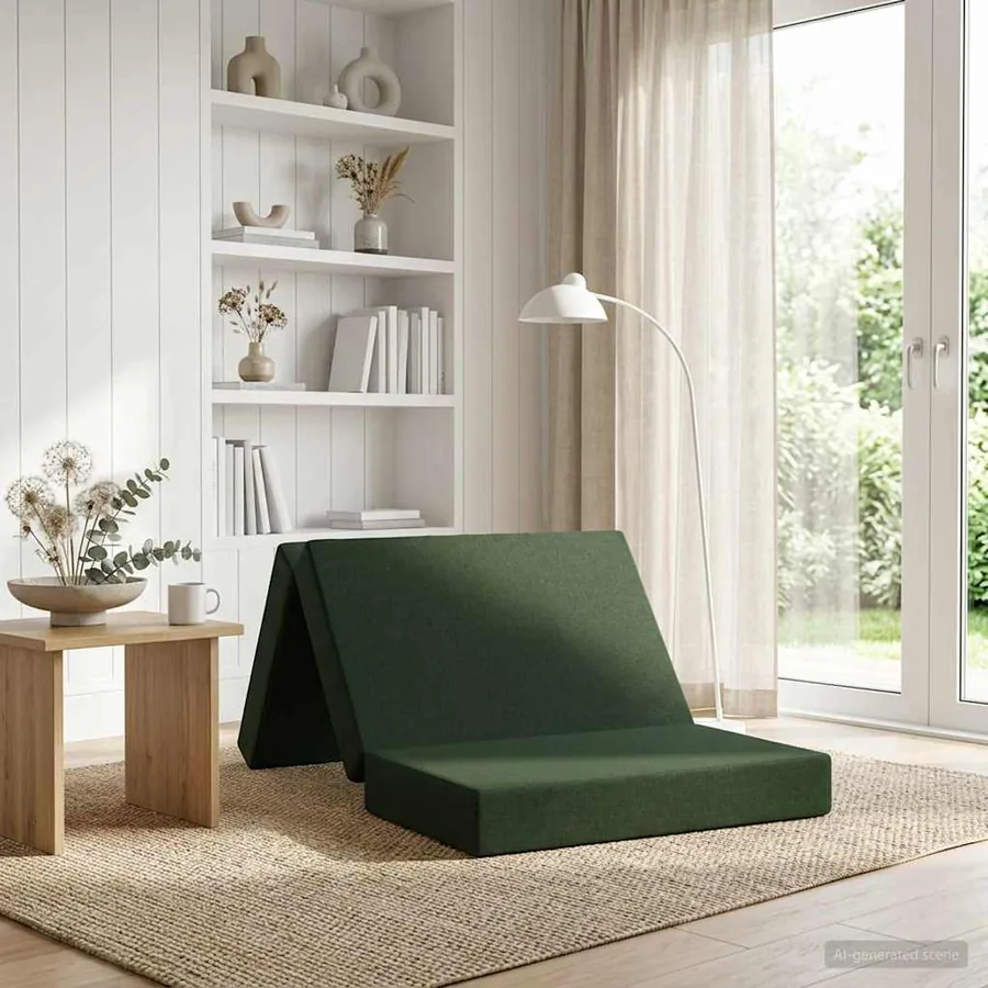 Canapé-lit pliable 80 x 67 x 45 cm Vert foncé