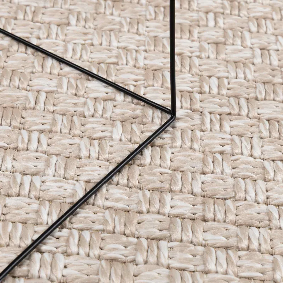 Tapis de surface Rond FARO Crème Ø 120 CM Polyester - 3