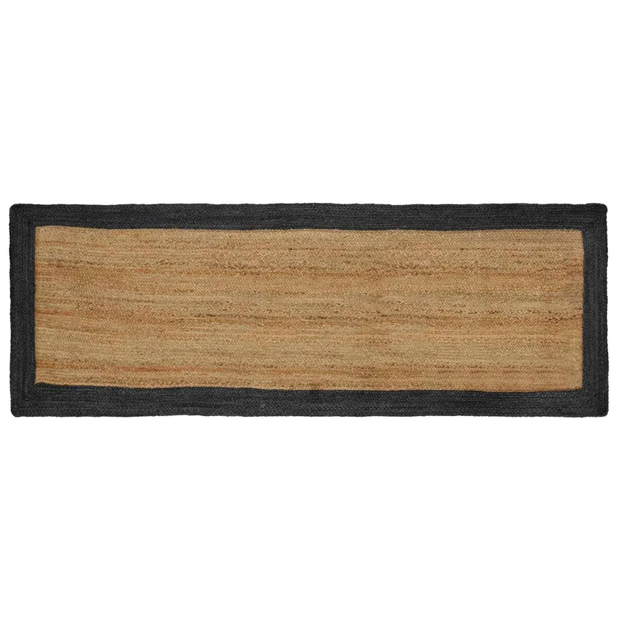 Tapis de surface Gris foncé 80 x 300 cm Jute