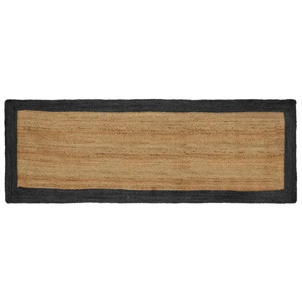 Tapis de surface Gris foncé 80 x 300 cm Jute