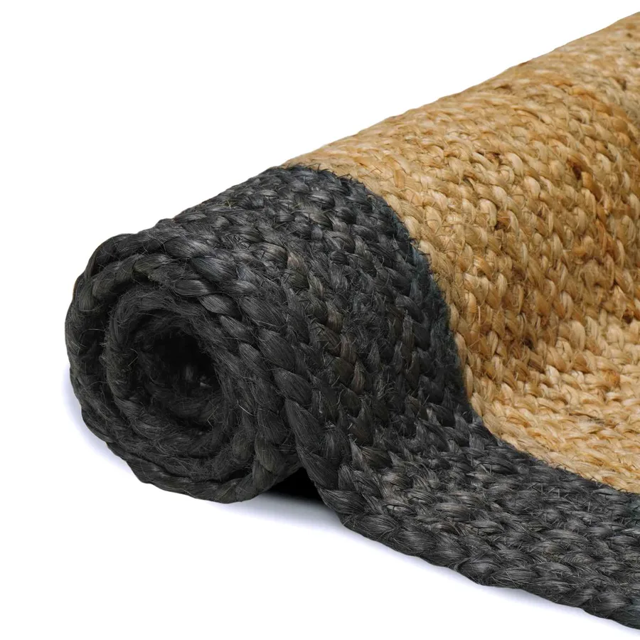 Tapis de surface Gris foncé 80 x 200 cm Jute - 3