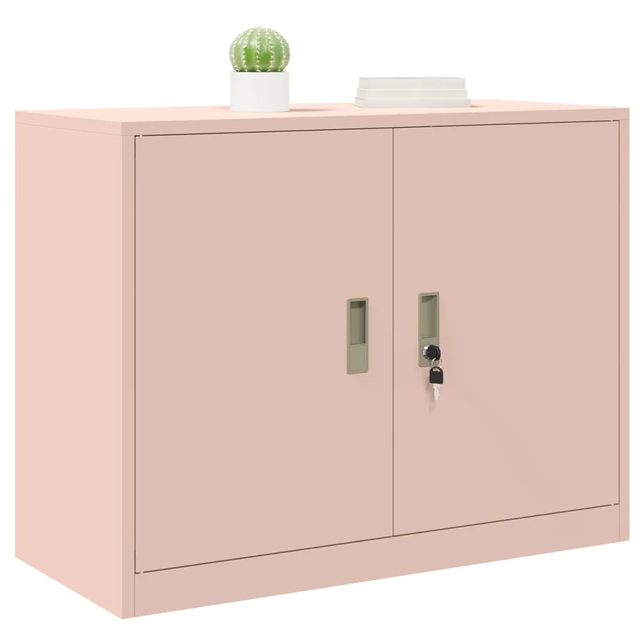 Armoire de rangement Rose 90 x 40 x 70 cm Acier - 3