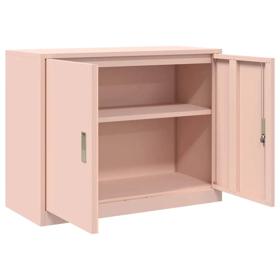 Armoire de rangement Rose 90 x 40 x 70 cm Acier - 5