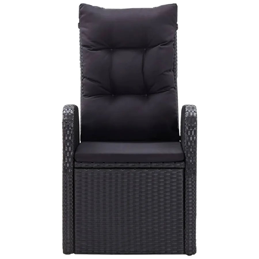 Ensemble à manger de jardin 5 pcs Noir - 4