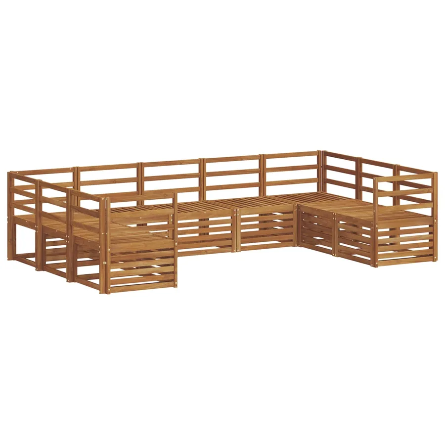 Ensemble de canapé d'angle 9 pcs Naturel - 2