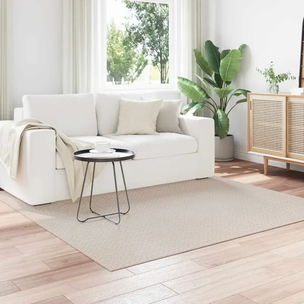 Tapis de surface Carré FARO Crème 200 x 200 cm Polyester