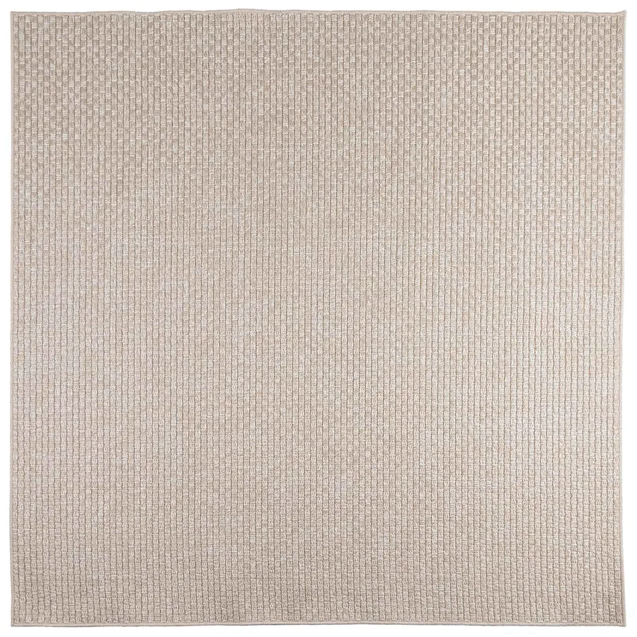 Tapis de surface Carré FARO Crème 200 x 200 cm Polyester - 2