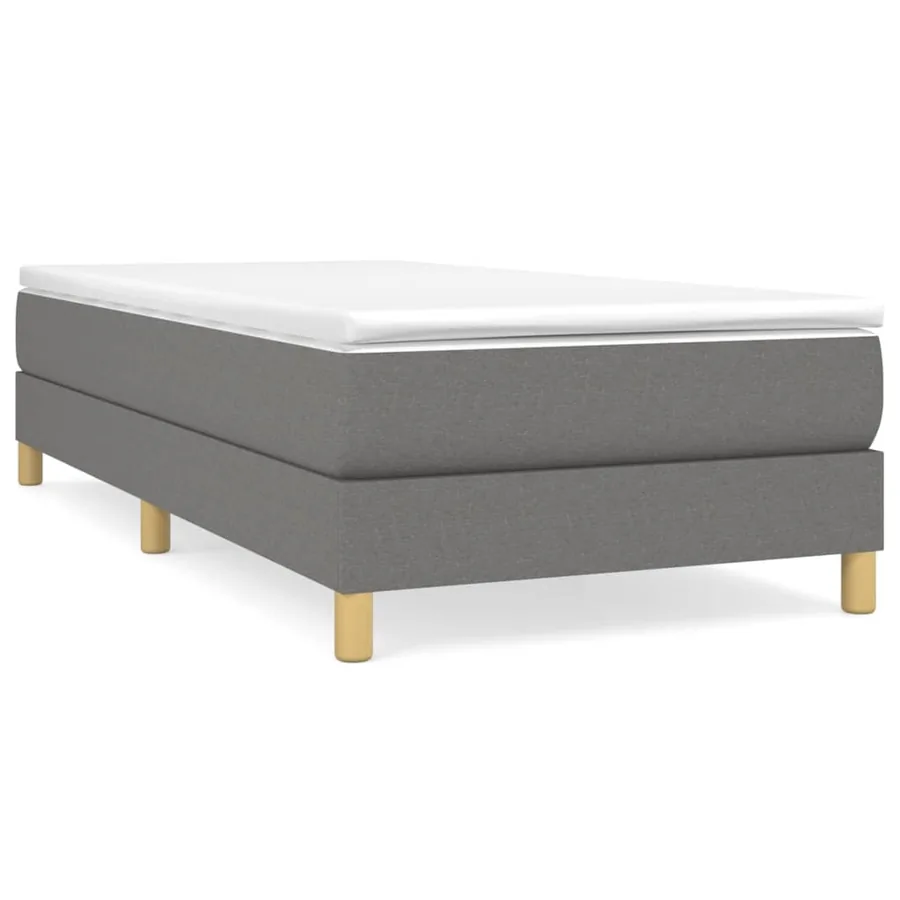 Sommier à lattes de lit avec matelas Gris foncé 80x200 cm Tissu - 2