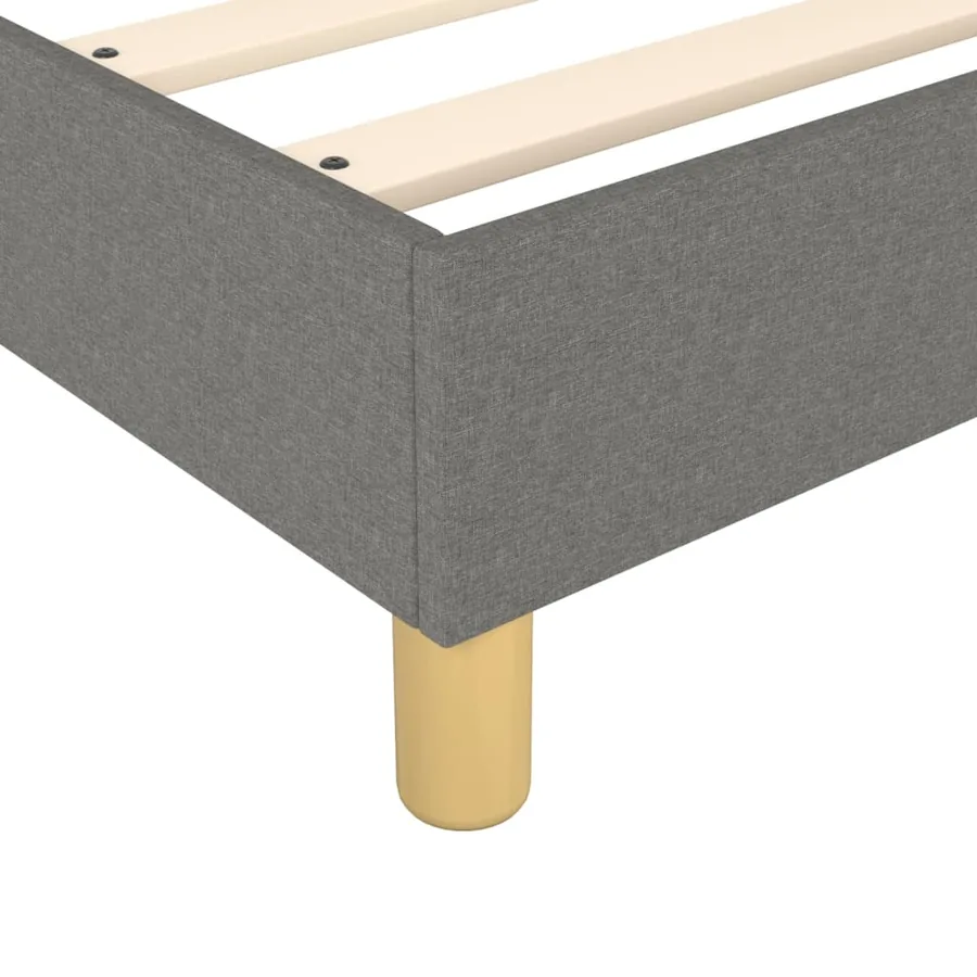 Sommier à lattes de lit avec matelas Gris foncé 80x200 cm Tissu - 7