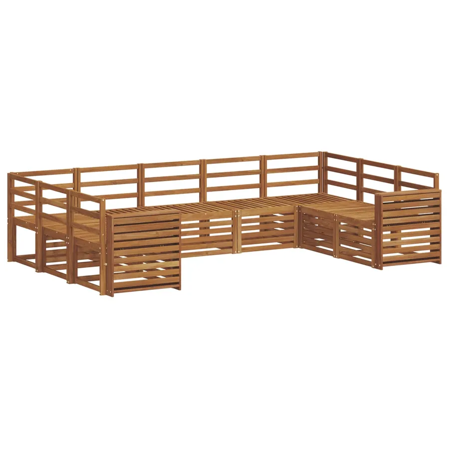 Ensemble de canapé d'angle 9 pcs Naturel - 2