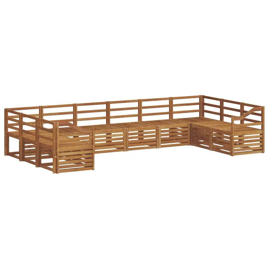 Ensemble de canapé d'angle 10 pcs Naturel - 2