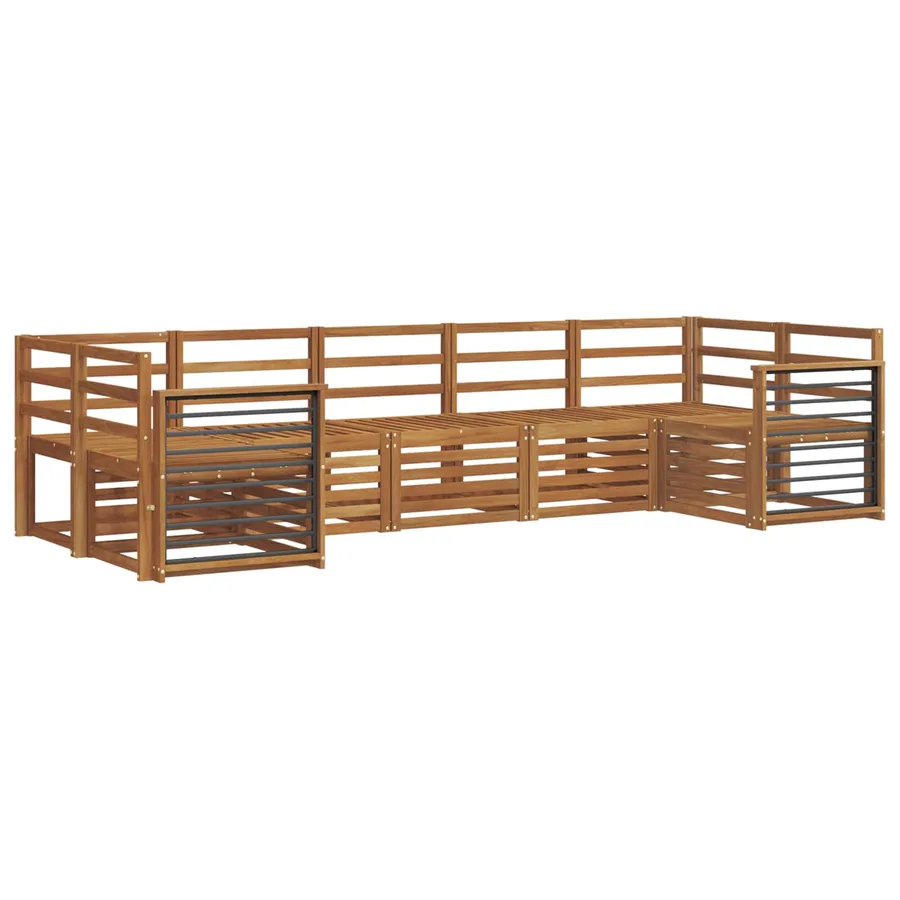 Ensemble de canapé d'angle 7 pcs Naturel - 2