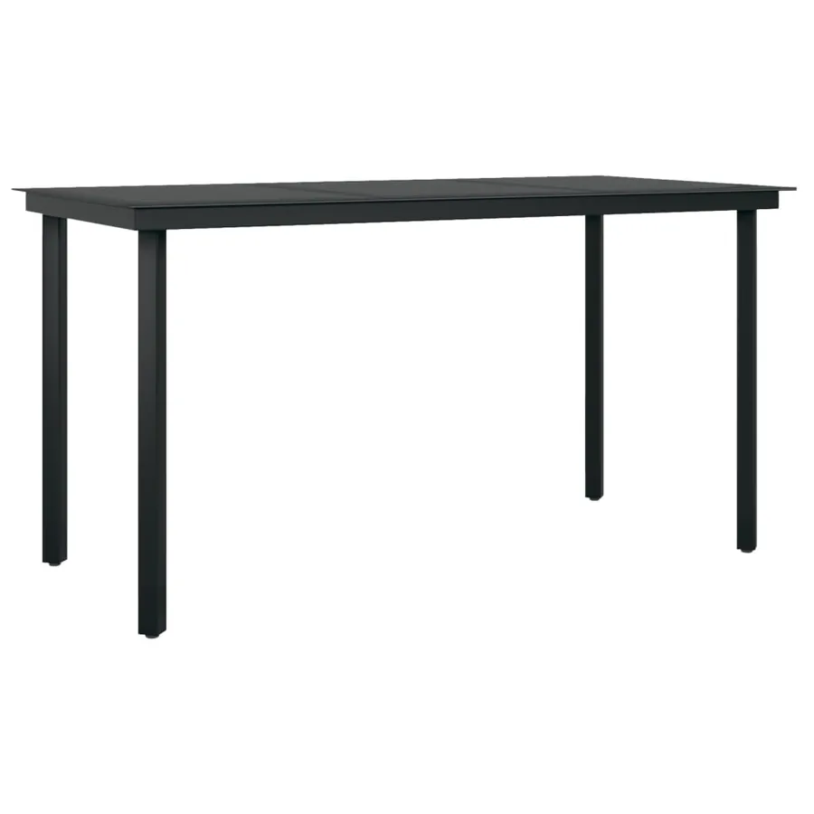 Ensemble à manger de jardin 5 pcs Marron et noir - 5
