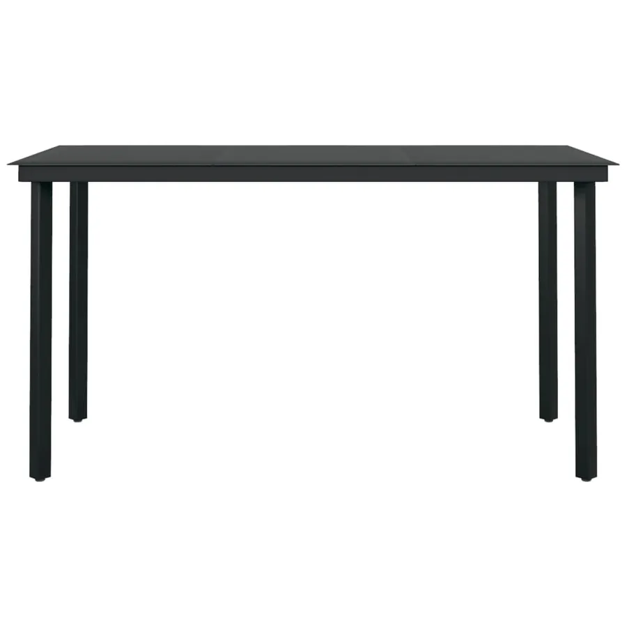 Ensemble à manger de jardin 5 pcs Marron et noir - 6