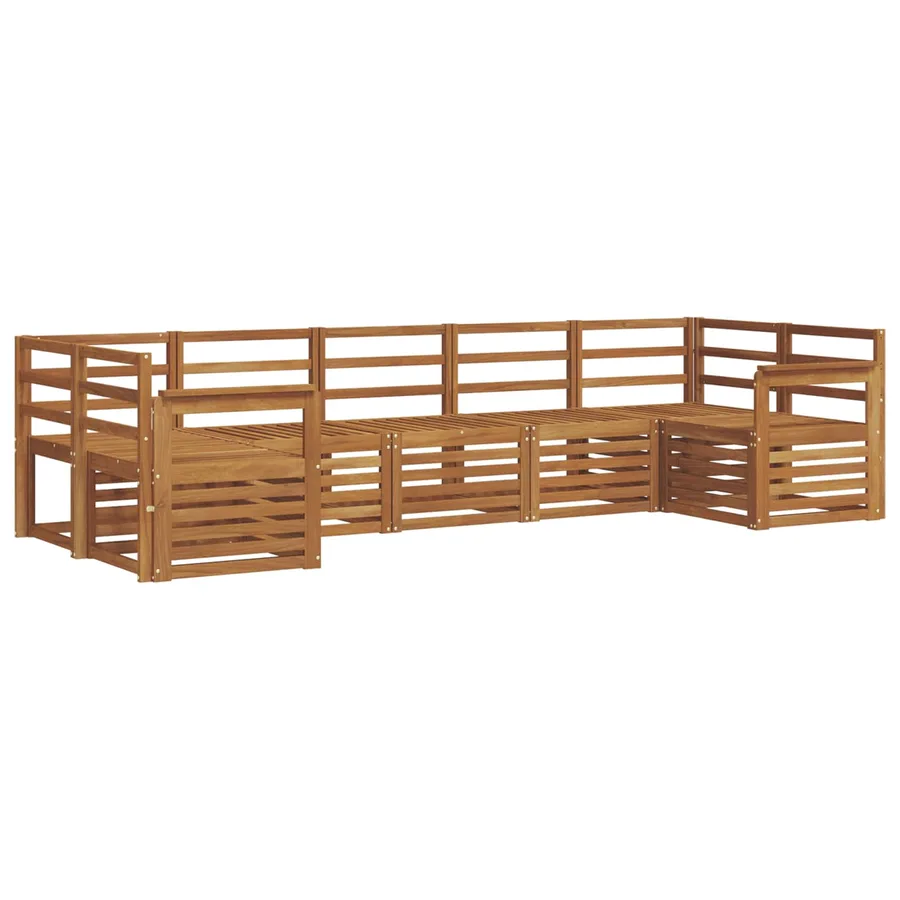 Ensemble de canapé d'angle 7 pcs Naturel - 2