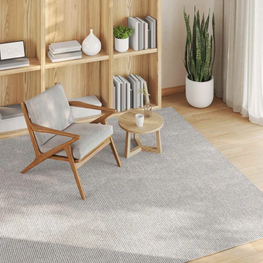 Tapis de surface Carré LUGO Crème 200 x 200 cm Polyester - 3