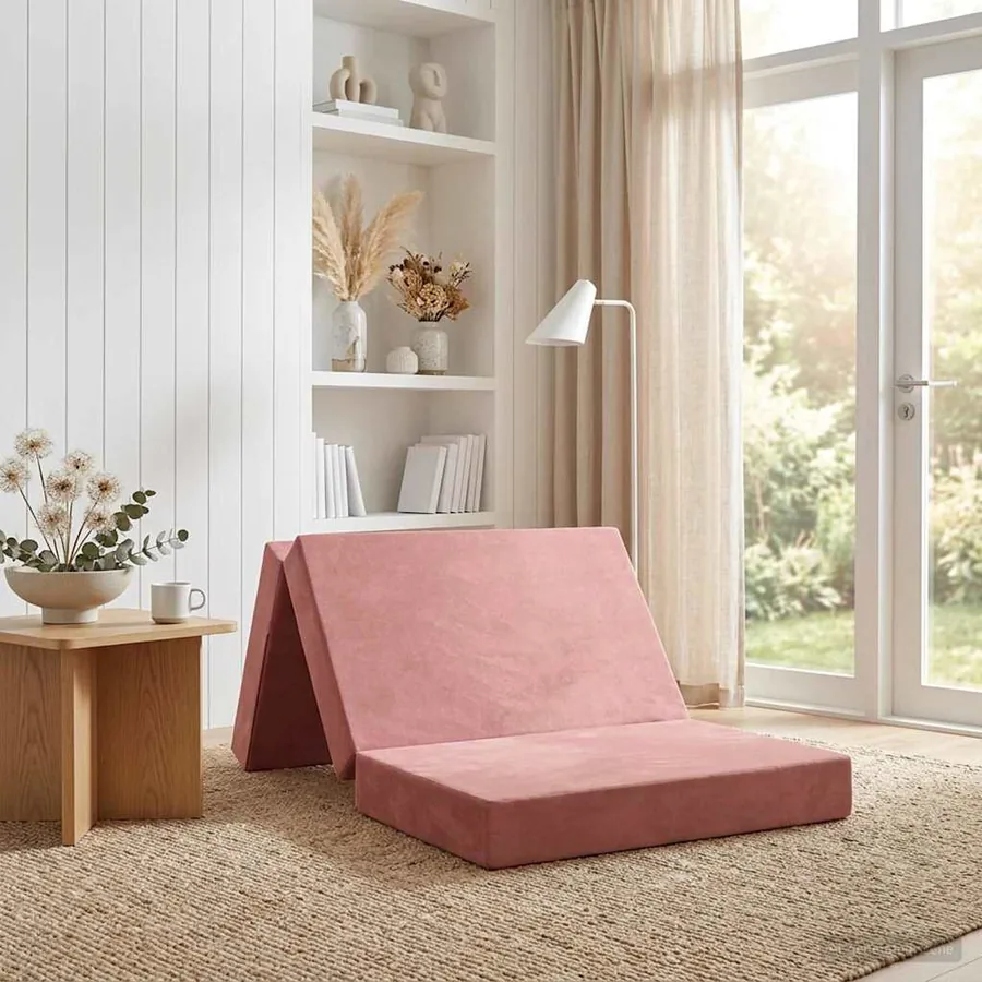 Canapé-lit pliable 100 x 67 x 45 cm Rose