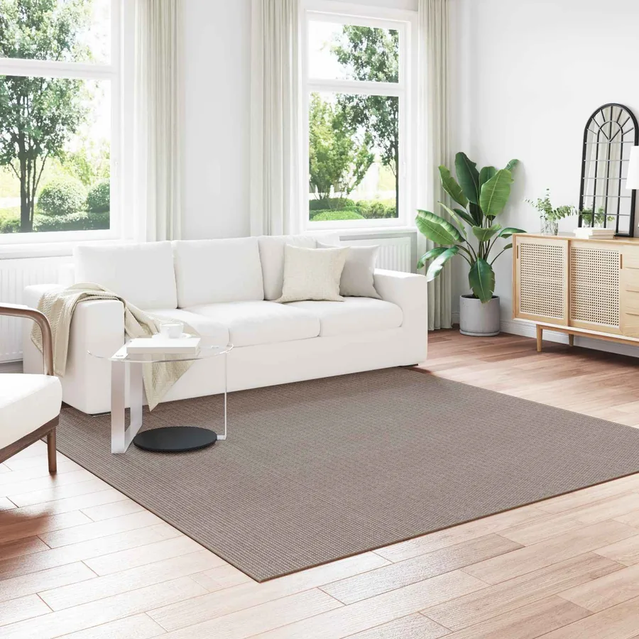 Tapis de surface Carré LUGO Taupe 240 x 240 cm Polyester