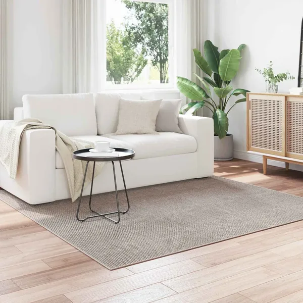 Tapis de surface Carré LUGO Taupe 120 x 120 cm Polyester