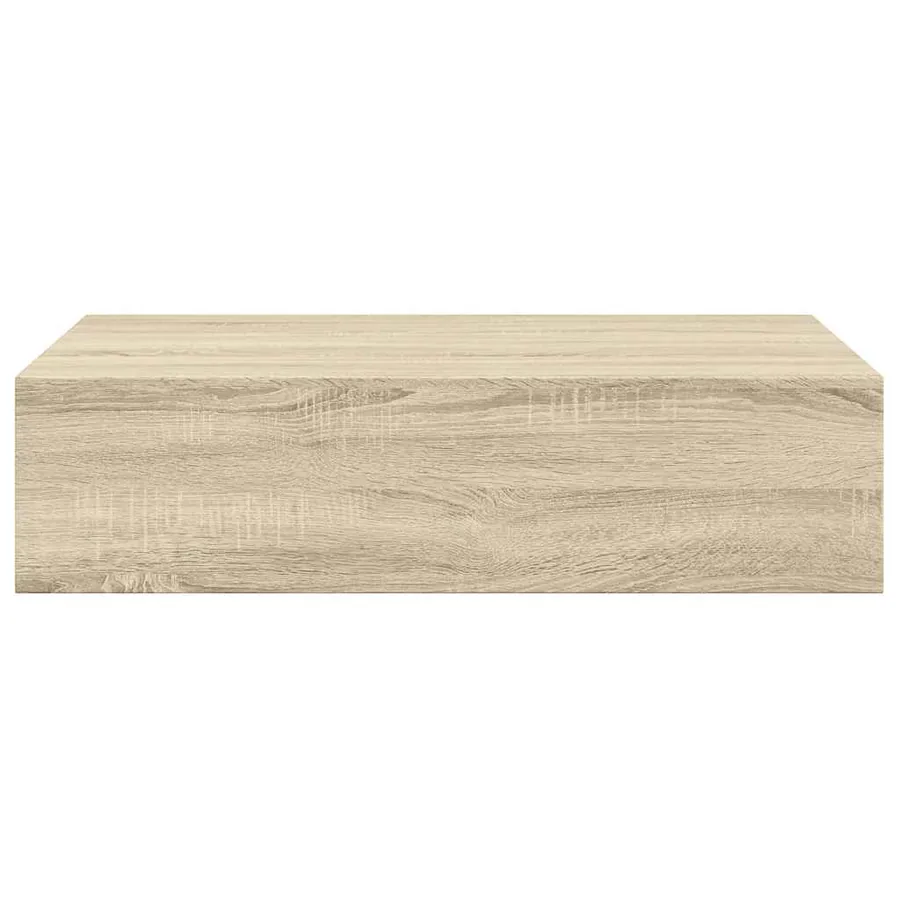 Étagère à tiroir murale chêne 40x23,5x10 cm MDF - 6