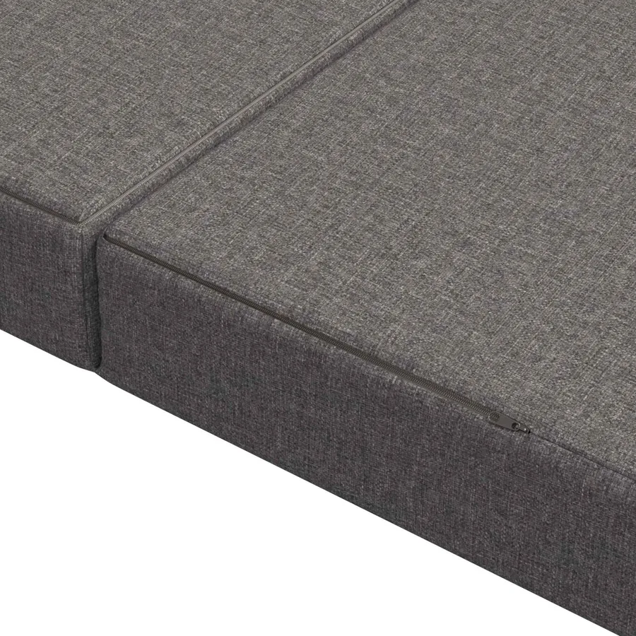 Canapé-lit pliable 100 x 67 x 45 cm Gris clair - 7