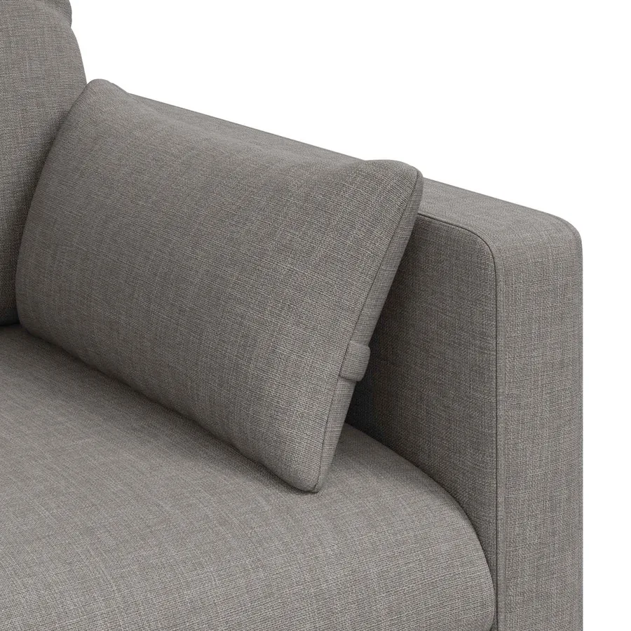 Canapé Taupe 158 x 78 x 80 cm tissu - 7