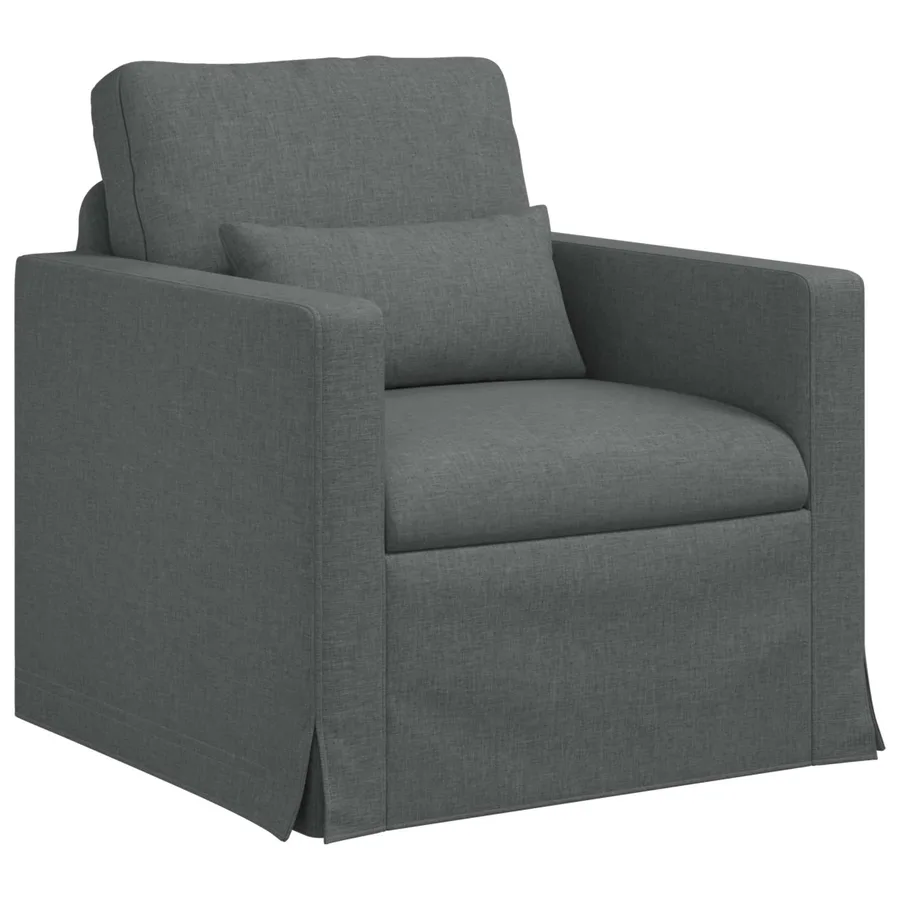 Ensemble de Canapés 2 pcs Gris foncé 158 x 78 x 80 cm tissu - 4