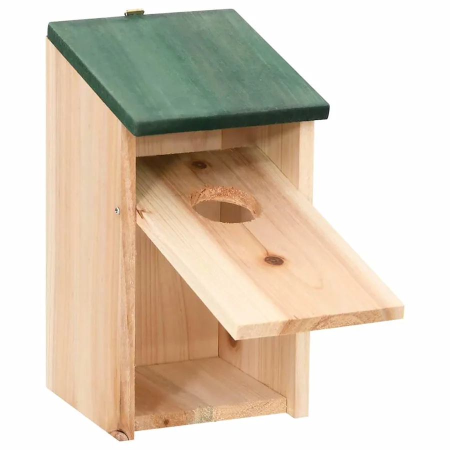 Nichoirs 10 pcs Bois de sapin massif 12x12x22 cm - 7