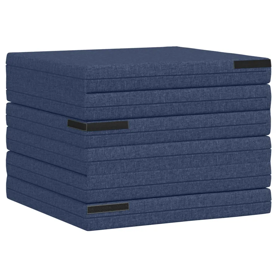 Canapé-lit pliable 140 x 67 x 45 cm Bleu - 4