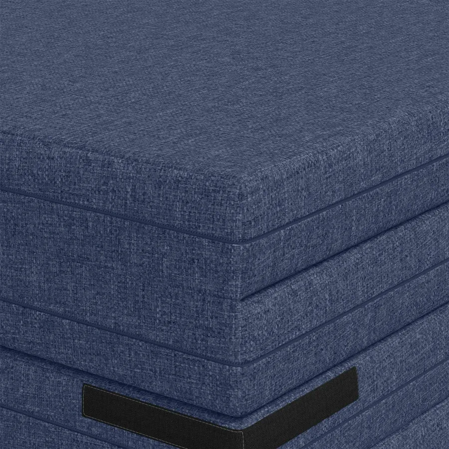 Canapé-lit pliable 140 x 67 x 45 cm Bleu - 7