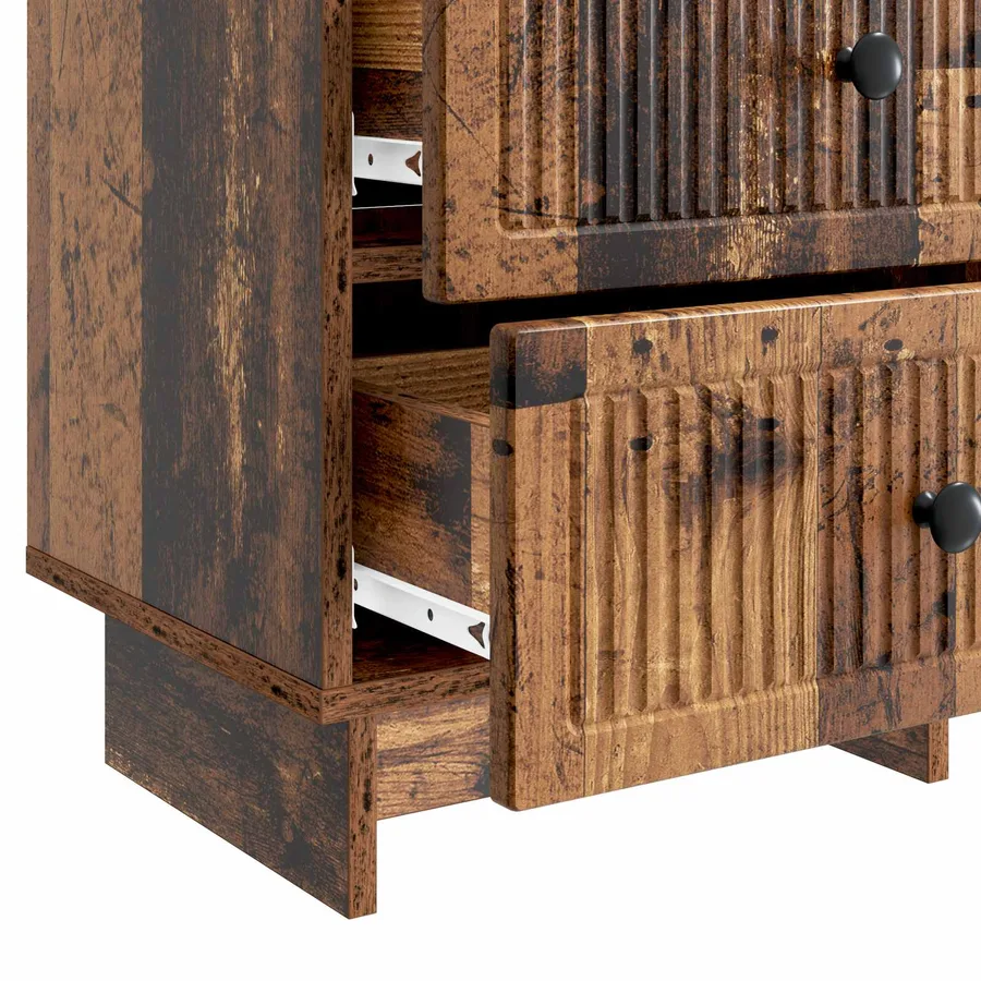 Cabinet de chevet 2 pcs Bois ancien 43 x 34,5 x 47,5 cm - 11
