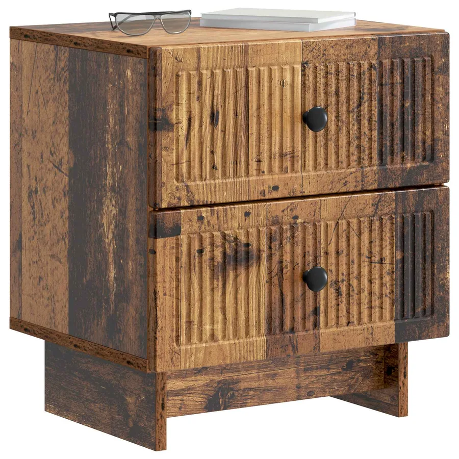 Cabinet de chevet 2 pcs Bois ancien 43 x 34,5 x 47,5 cm - 3