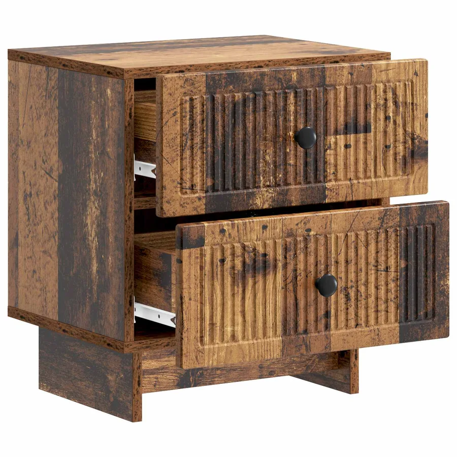 Cabinet de chevet 2 pcs Bois ancien 43 x 34,5 x 47,5 cm - 6