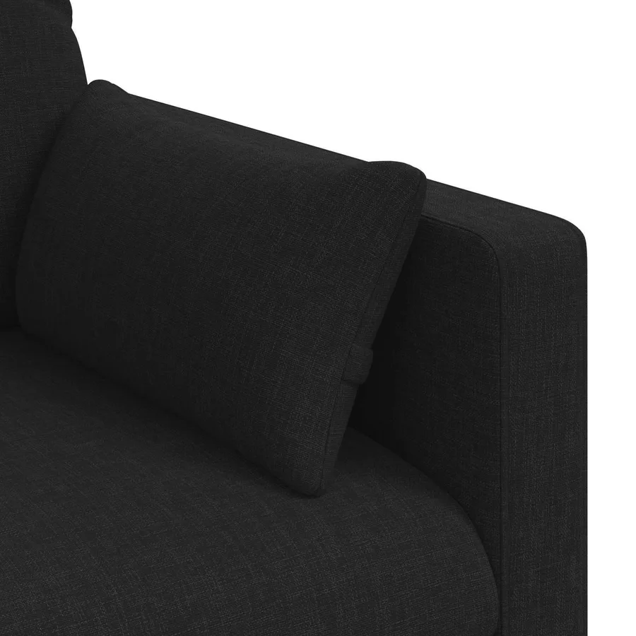 Canapé Noir 158 x 78 x 80 cm tissu - 7