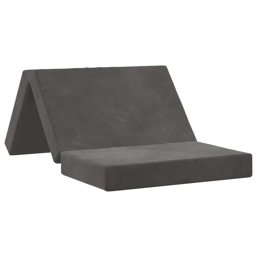 Canapé-lit pliable 80 x 67 x 45 cm Gris foncé - 2