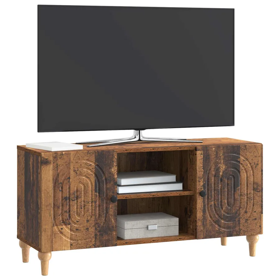 Meuble TV Bois ancien 102 x 34,5 x 50 cm Bois d'ingénierie - 3