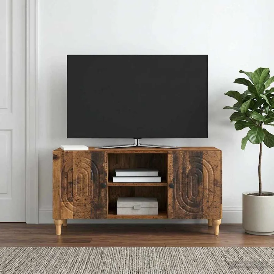 Meuble TV Bois ancien 102 x 34,5 x 50 cm Bois d'ingénierie - 4