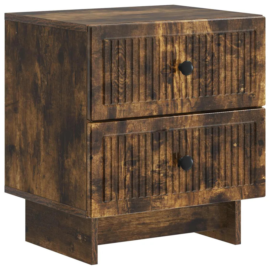 Cabinet de chevet 2 pcs Chêne fumé 43 x 34,5 x 47,5 cm - 5