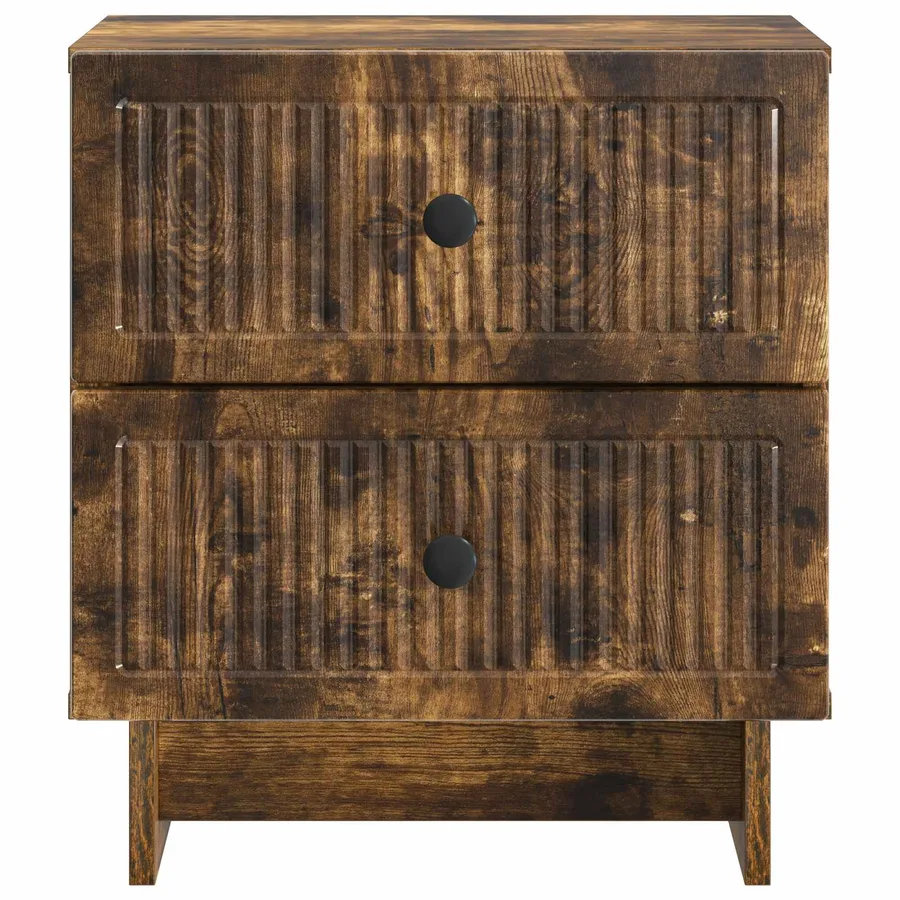 Cabinet de chevet 2 pcs Chêne fumé 43 x 34,5 x 47,5 cm - 7