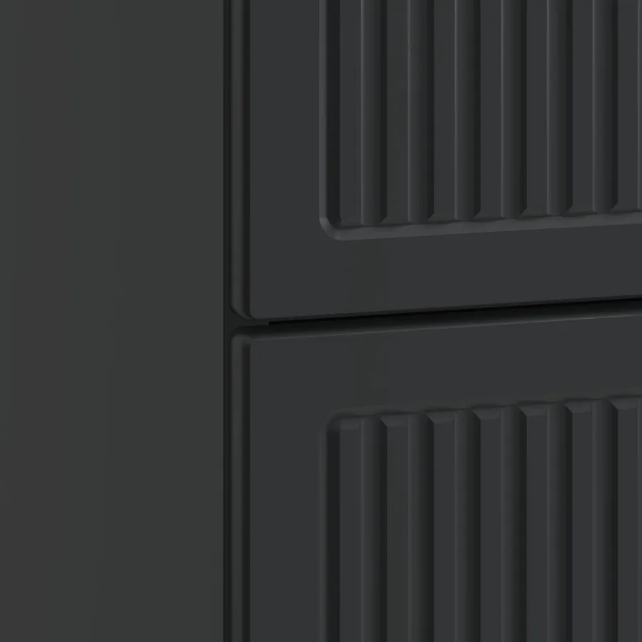 Cabinet de chevet avec tiroir 2 pcs Noir 43 x 34,5 x 47,5 cm - 8