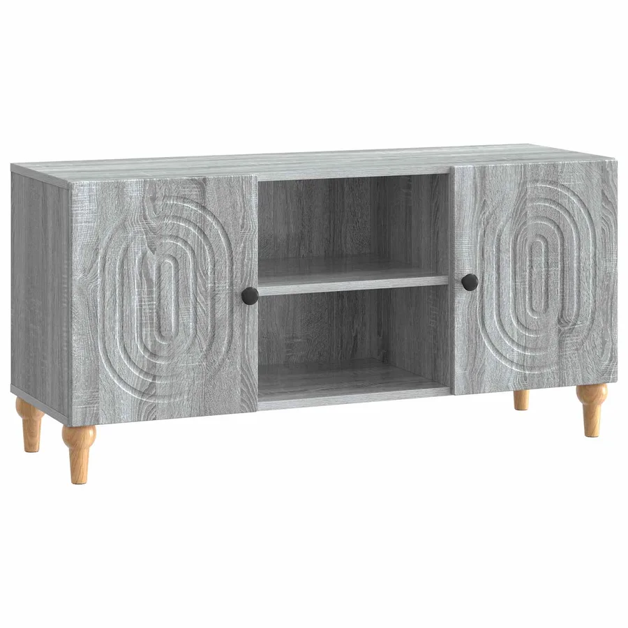 Meuble TV Sonoma gris 102 x 34,5 x 50 cm Bois d'ingénierie - 2