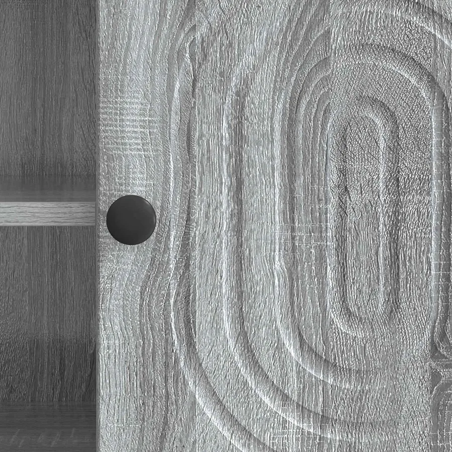 Meuble TV Sonoma gris 102 x 34,5 x 50 cm Bois d'ingénierie - 8