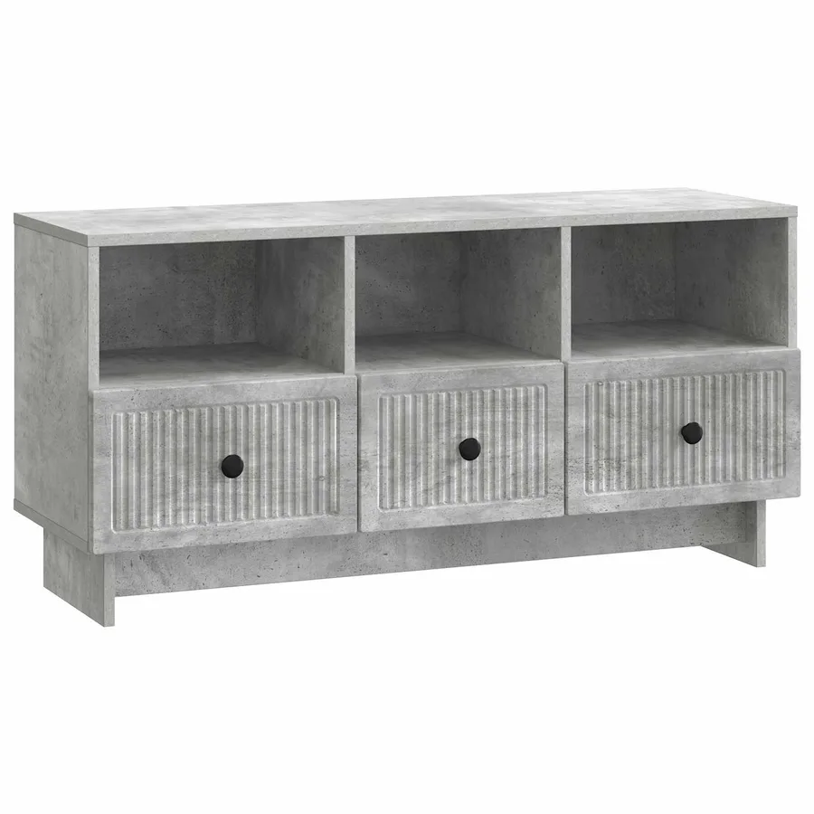 Meuble TV Gris béton 102 x 34,5 x 50 cm Bois d'ingénierie - 2