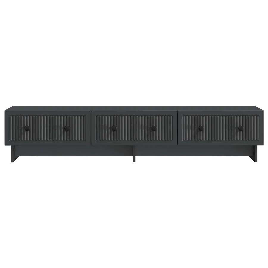 Meuble TV avec tiroir Noir 147 x 34,5 x 30 cm Bois d'ingénierie - 6