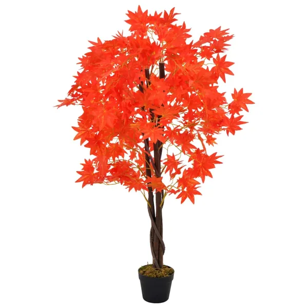 Plante artificielle d'érable avec pot Rouge 120 cm