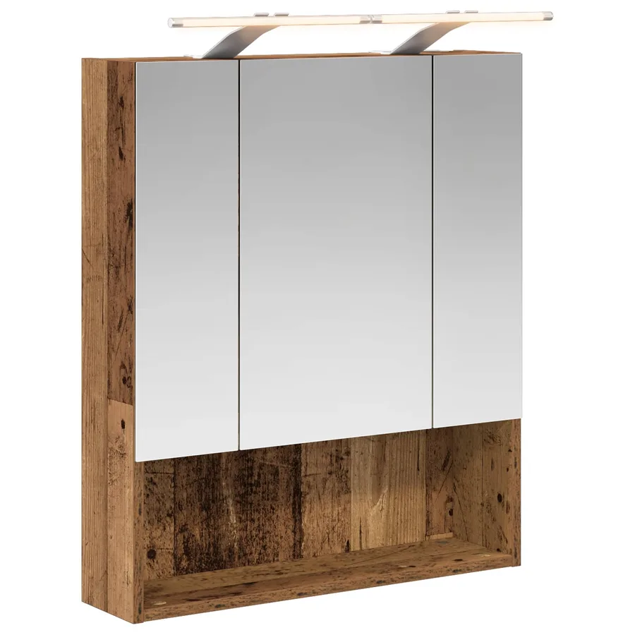 Armoire Miroir de Salle de Bain Bois ancien 60 x 14.5 x 70 cm - 2