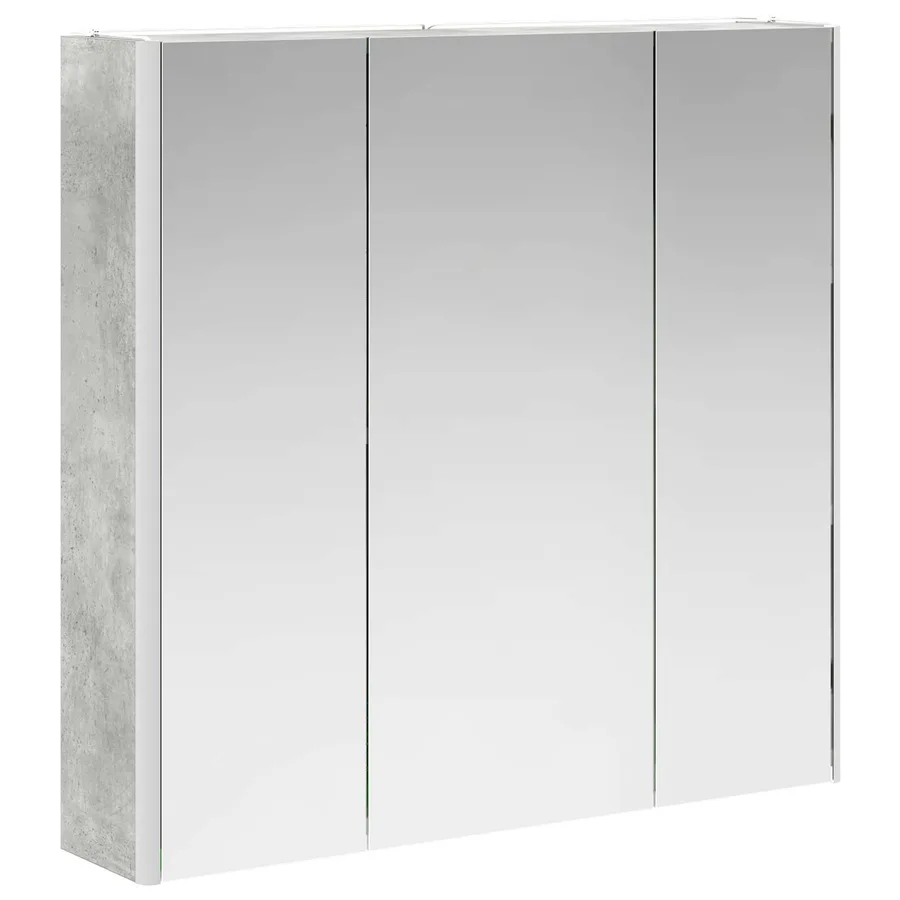 Armoire Miroir de Salle de Bain Gris béton 73.5 x 15.5 x 70 cm - 5