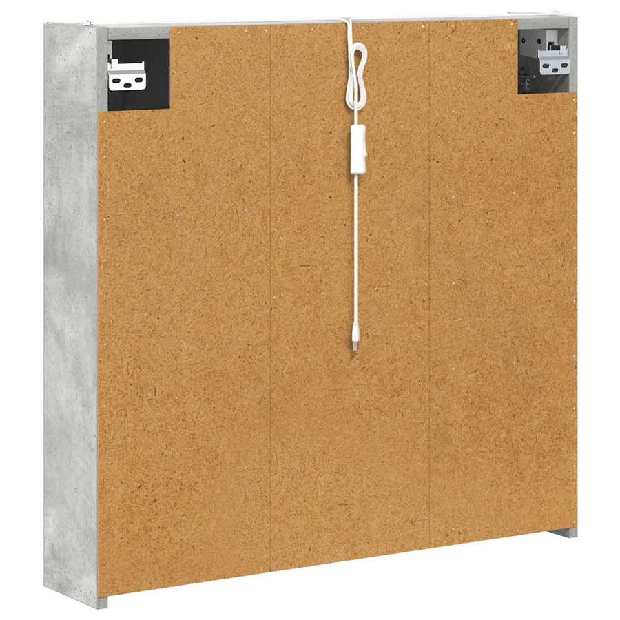 Armoire Miroir de Salle de Bain Gris béton 73.5 x 15.5 x 70 cm - 9